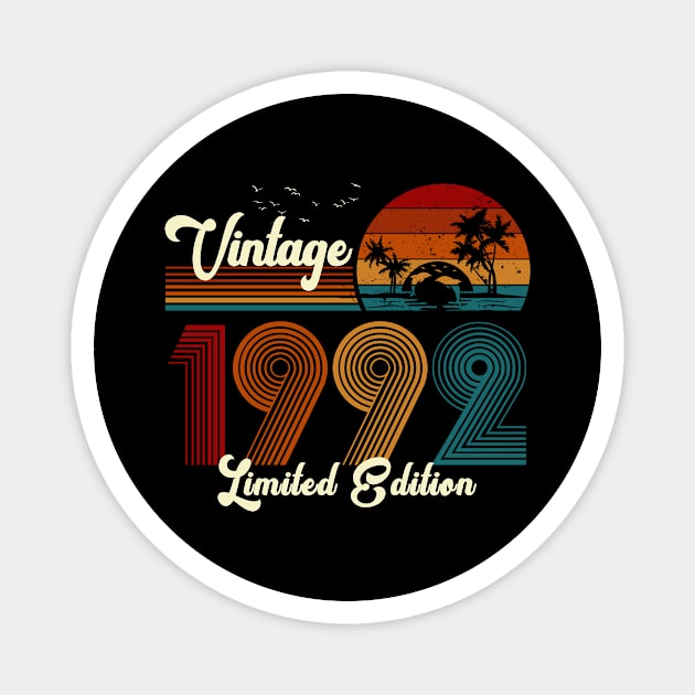 Vintage 1992 Shirt Limited Edition 28th Birthday Gift Magnet by Damsin